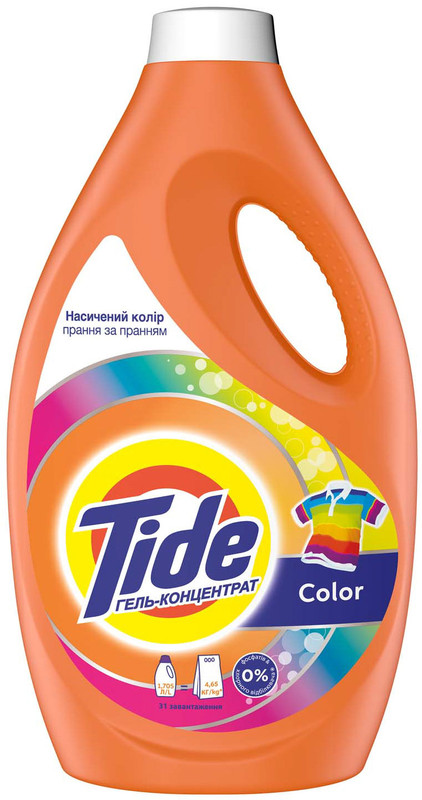 Гель для прання TIDE Color, для кольорової білизни, 1,705л